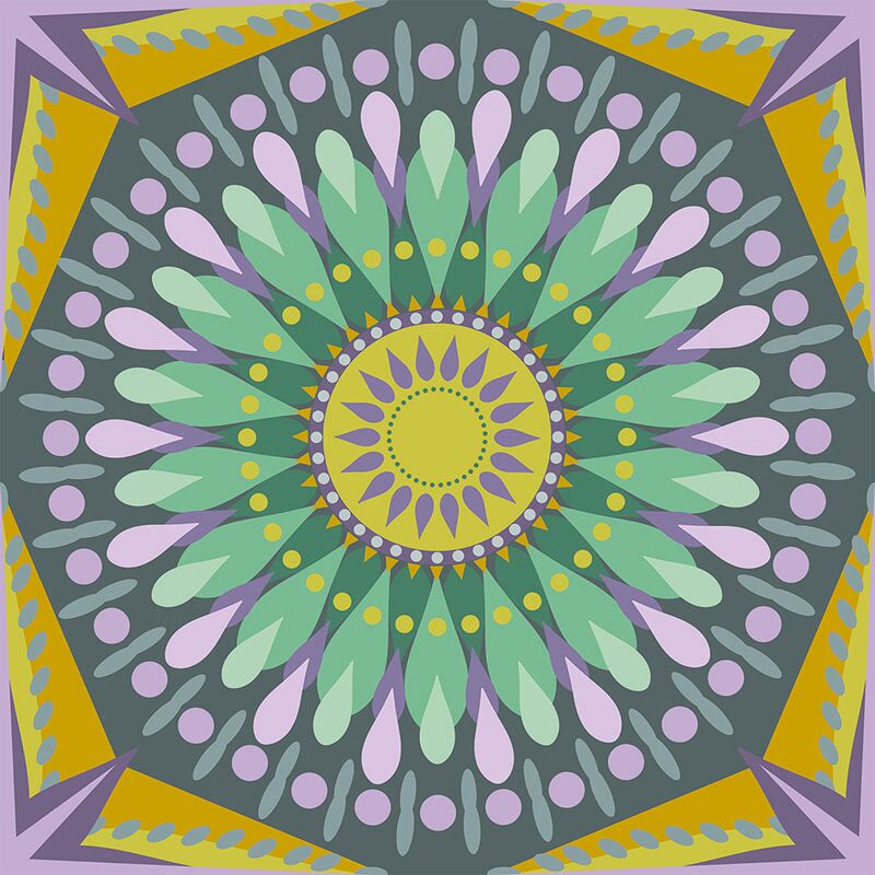 Cicada Collection Kaleidoscope Medallion Midnight by Laura Lane Design Cicada Collection Kaleidoscope Medallion Midnight by Laura Lane Design