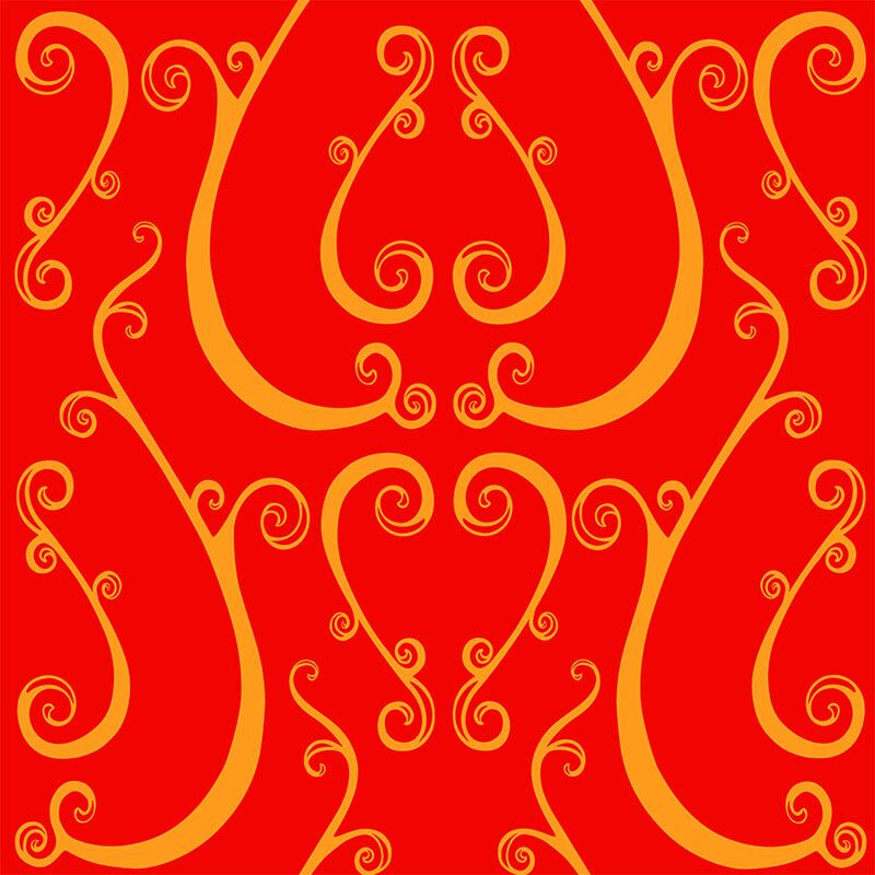 Cicada Collection Baroque Scroll Cajun Spice by Laura Lane Design Cicada Collection Baroque Scroll Cajun Spice by Laura Lane Design