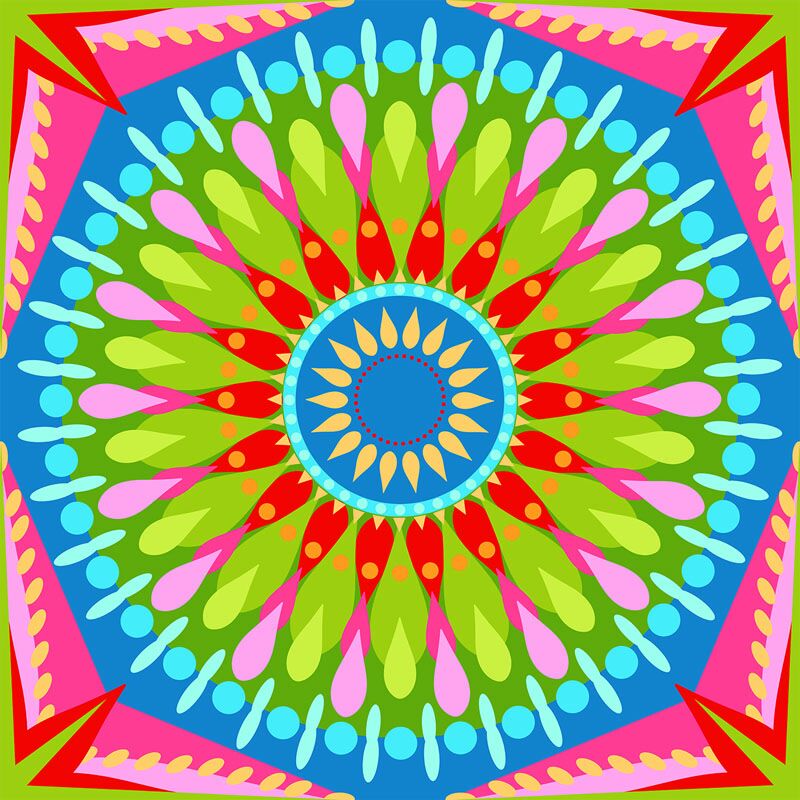 Cicada Collection Kaleidoscope Medallion Confetti Party by Laura Lane Design Cicada Collection Kaleidoscope Medallion Confetti Party by Laura Lane Design