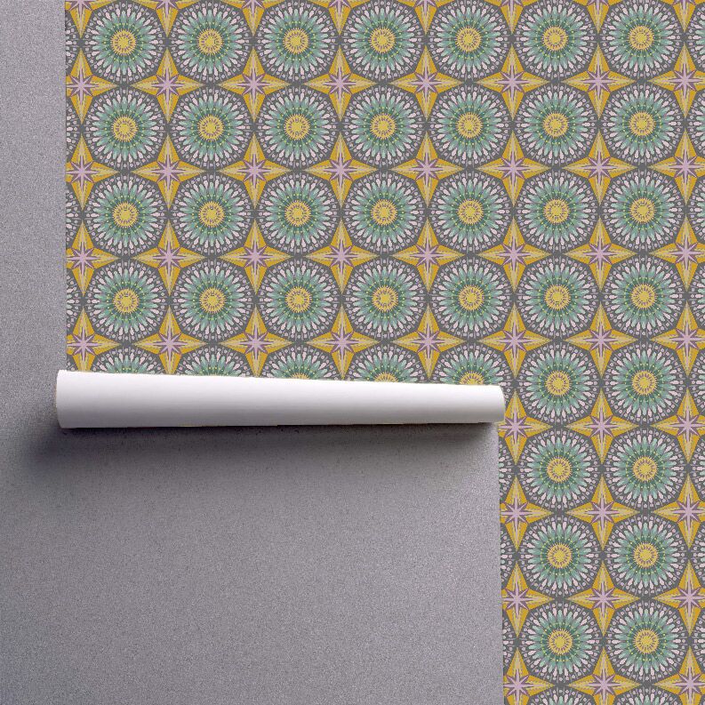 Cicada Collection Kaleidoscope Medallion Midnight by Laura Lane Design Cicada Collection Kaleidoscope Medallion Midnight by Laura Lane Design